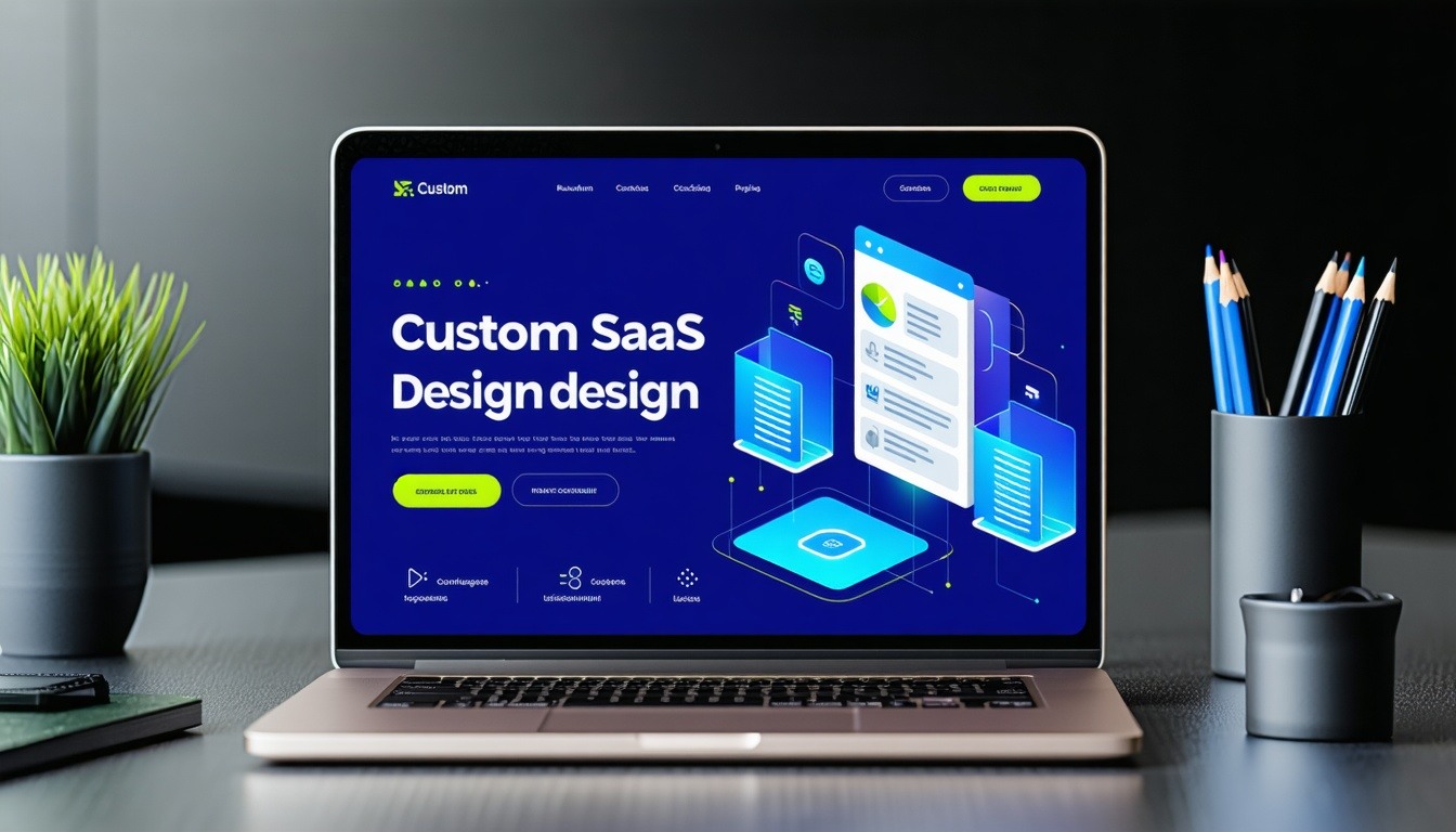 A visually appealing, custom-designed website disp